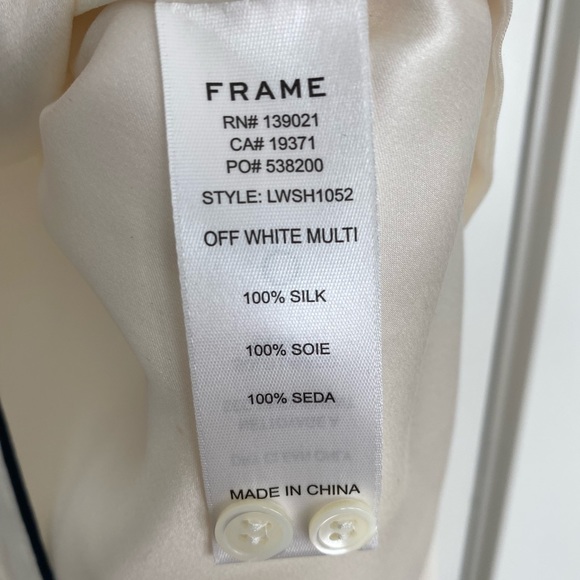 Frame silk shirt. Size XS - Picture 5 of 5